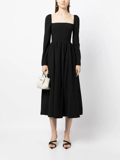 Elly Square-Neck Midi Dress