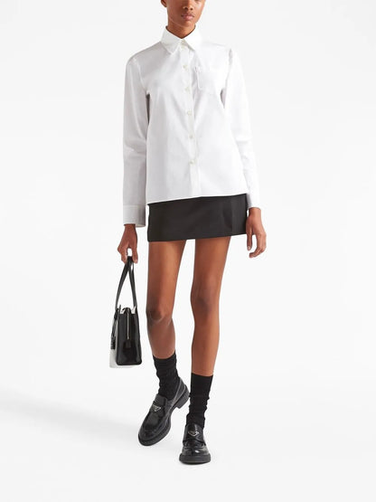 Logo-Embroidered Poplin Shirt