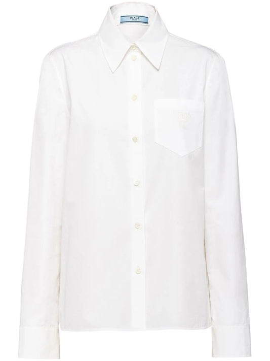 Logo-Embroidered Poplin Shirt