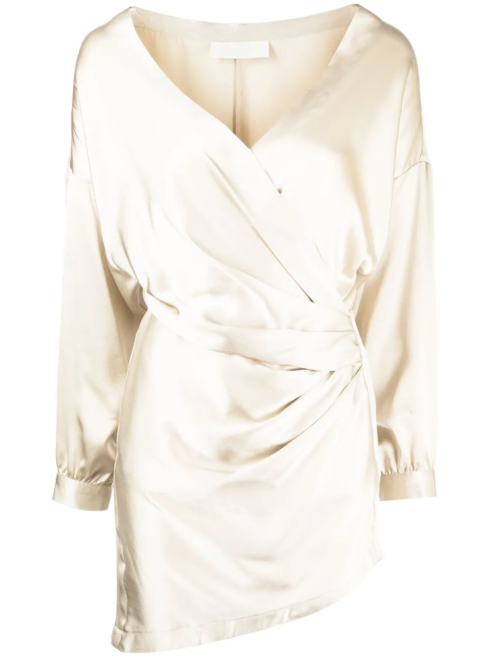 Draped-Detail Mini Dress.
