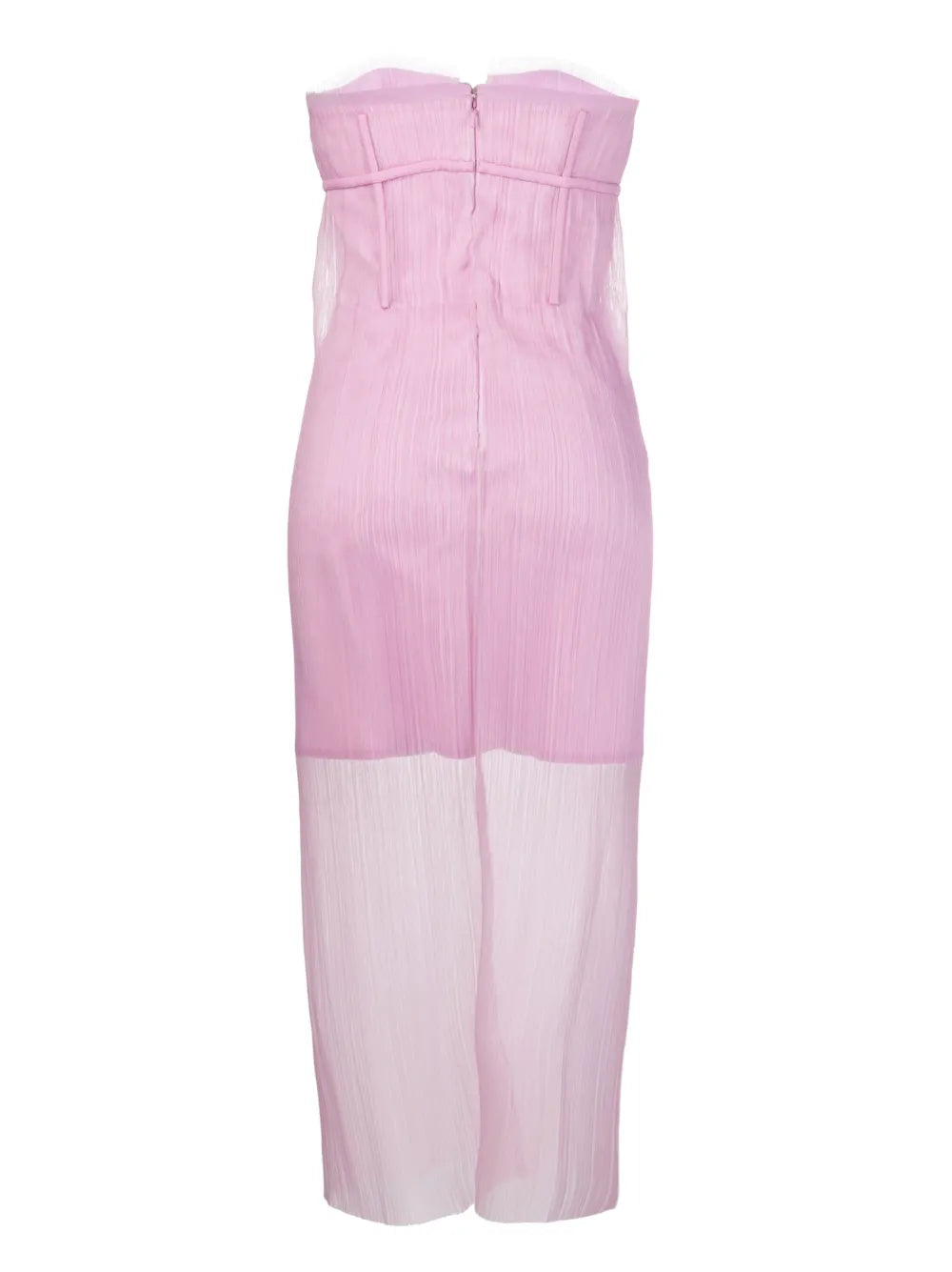 Strapless Cut-Out Silk Dress