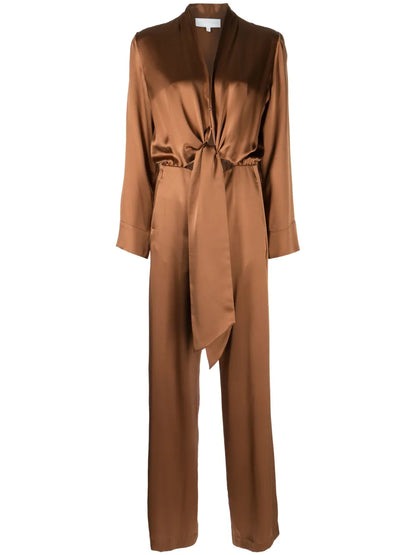 Tie-Front Kimono Jumpsuit