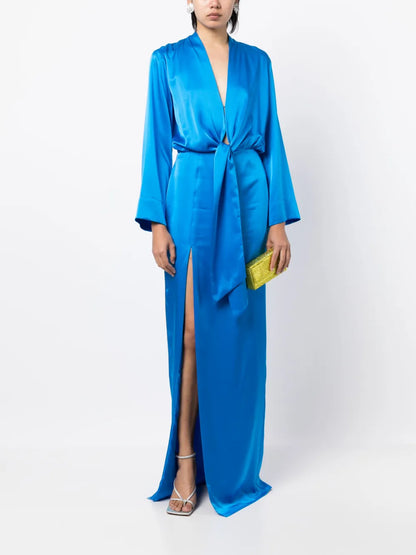 Tie Front Kimono Gown