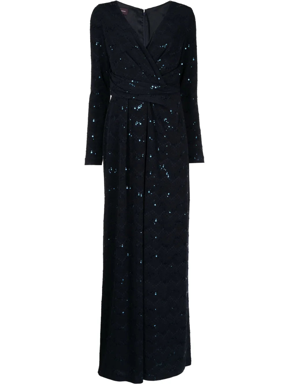Sequin-Embellished Draped Jumpsuit