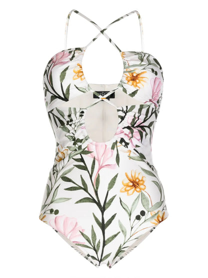 Jasmine Lace-Up Cut-Out Swimsuit