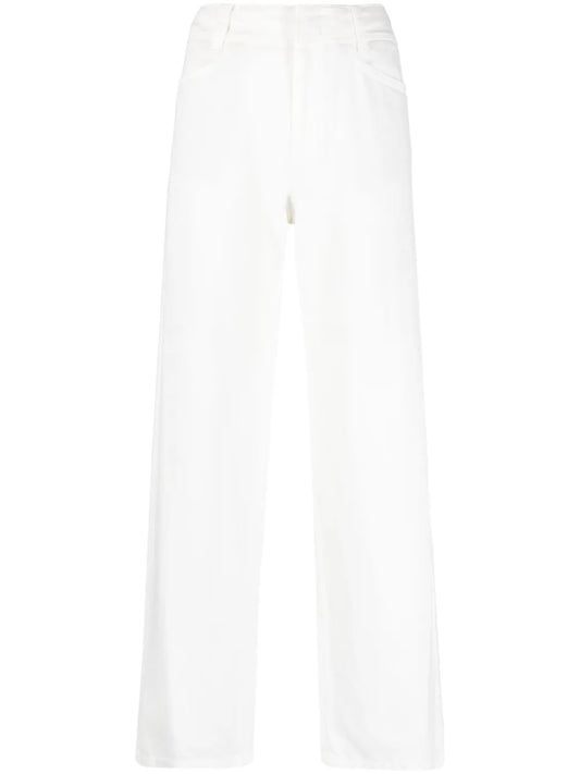High-Waist Straight-Leg Trousers