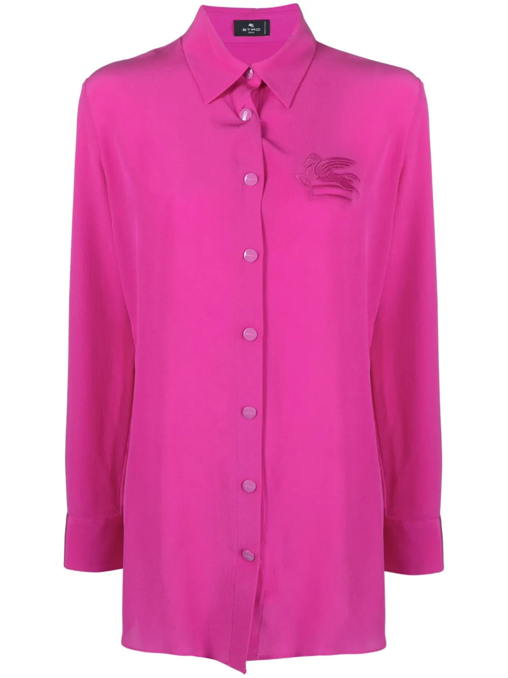 Pegaso-Appliqué Silk Shirt