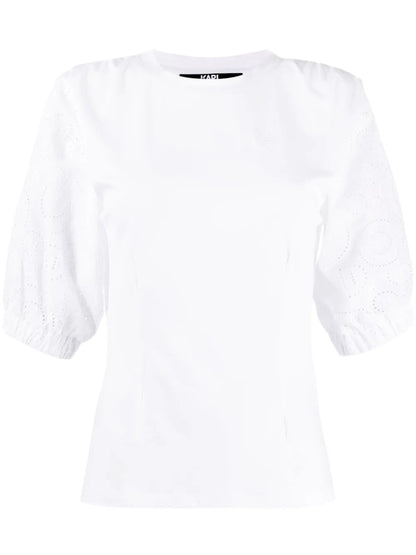 Puffy Woven Sleeve Top