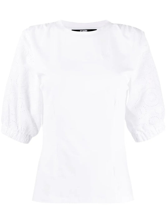 Puffy Woven Sleeve Top