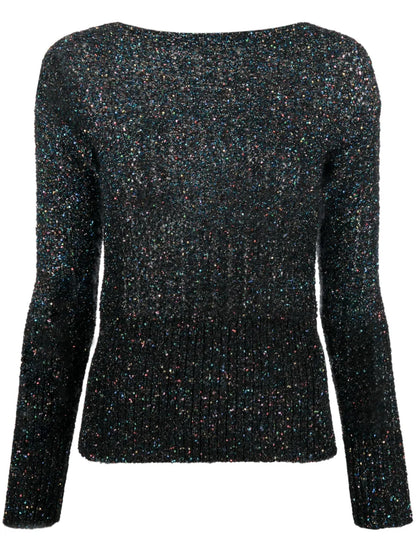 Sequin-Embellished Knitted Jumper