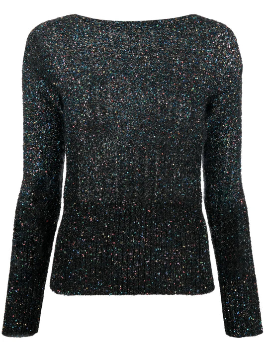 Sequin-Embellished Knitted Jumper