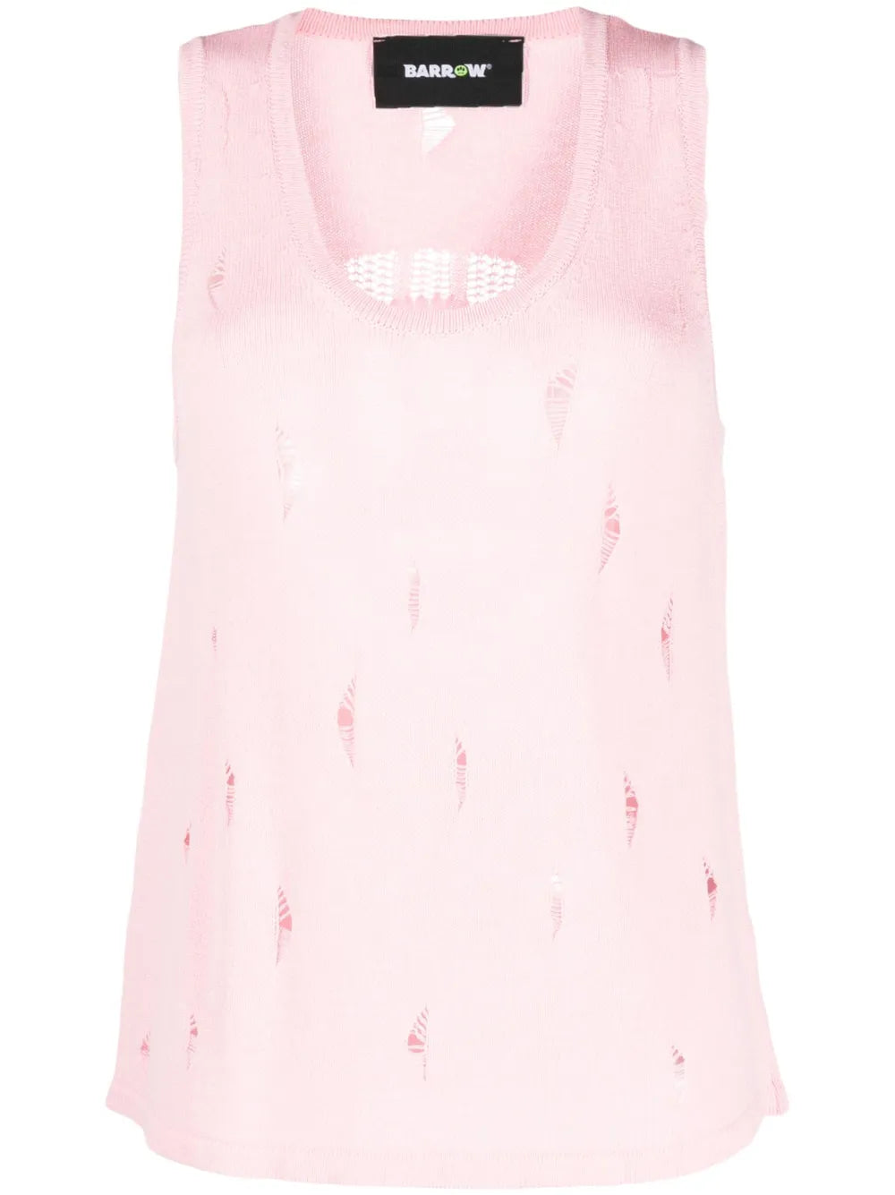 Distressed-Effect Sleeveless Top
