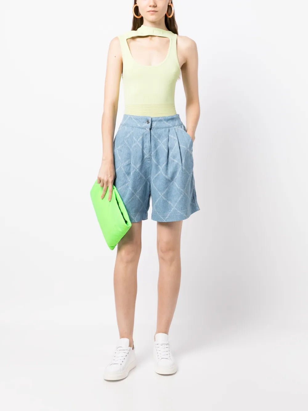 Logo-Print Denim Shorts