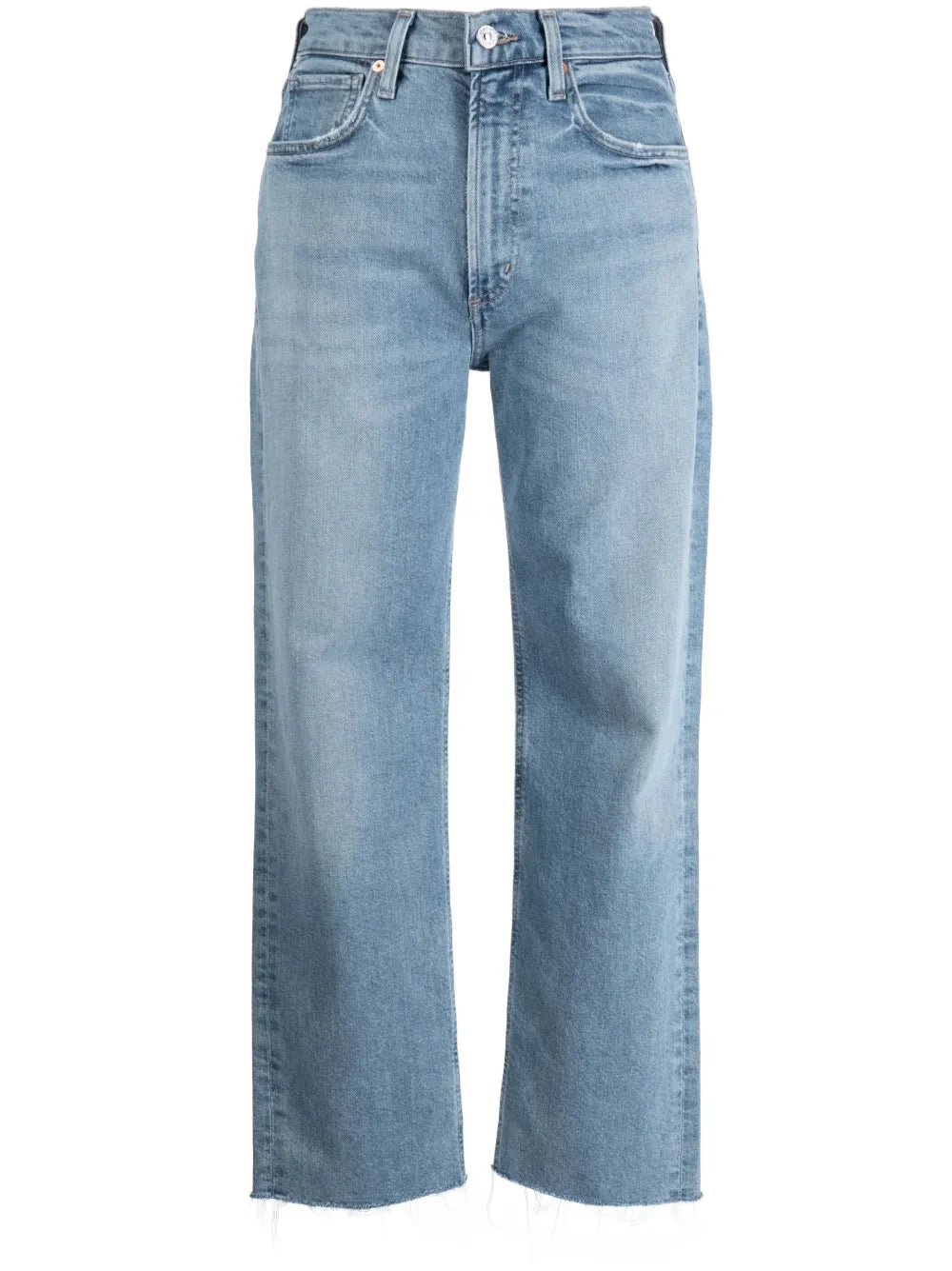 High-Waisted Cropped Jeans