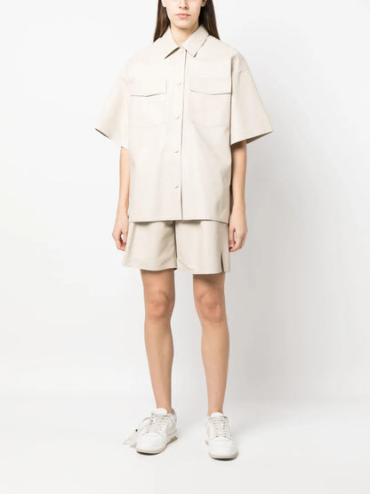 Sheepskin Short-Sleeved Shirt