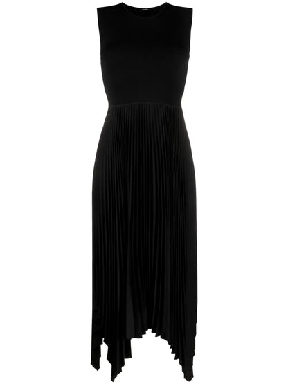 Dera Asymmetric-Hem Midi Dress