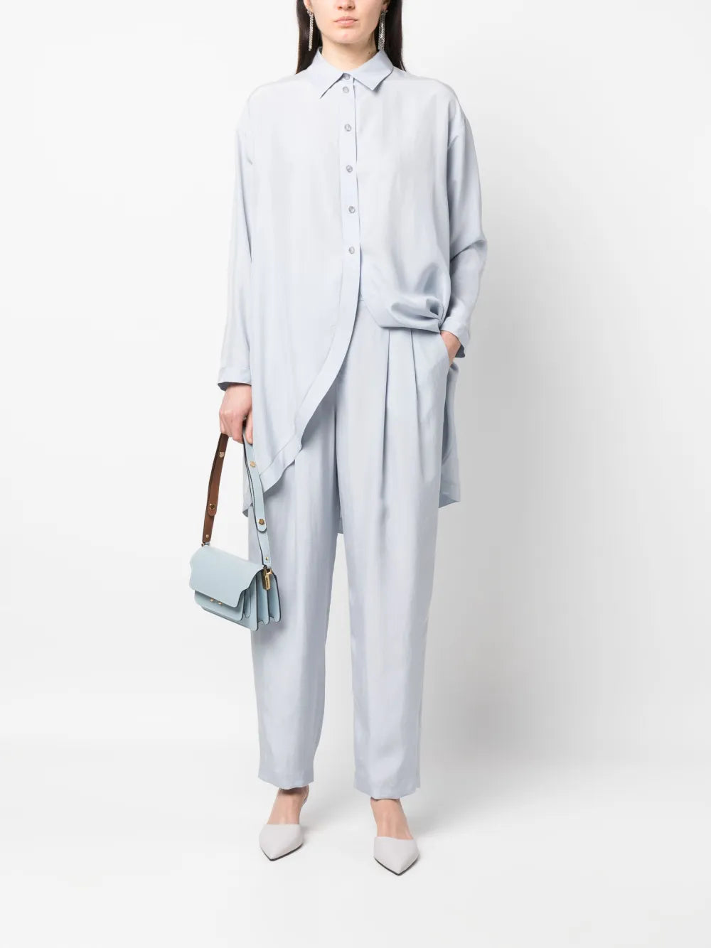 Silk Tapered Trousers