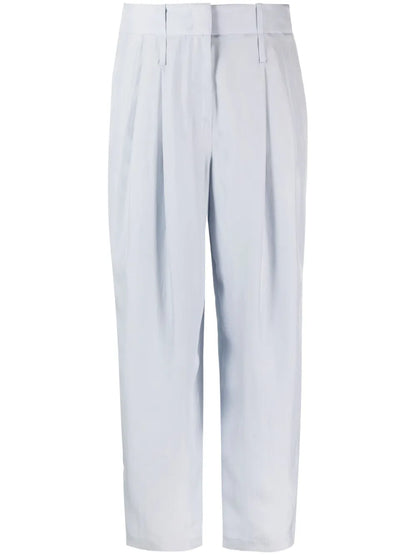 Silk Tapered Trousers