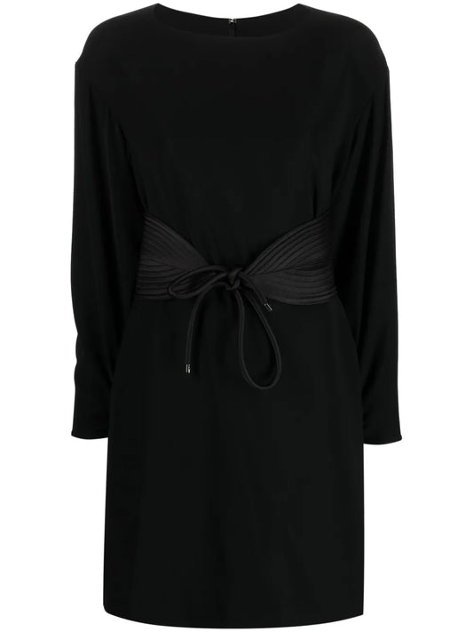 Belted-Waist Mini Dress