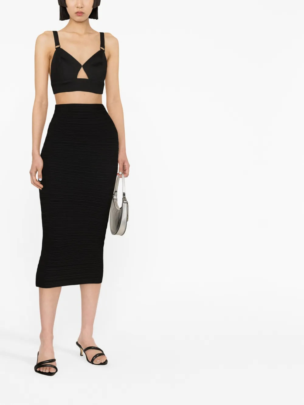 Pleated Midi Skirt