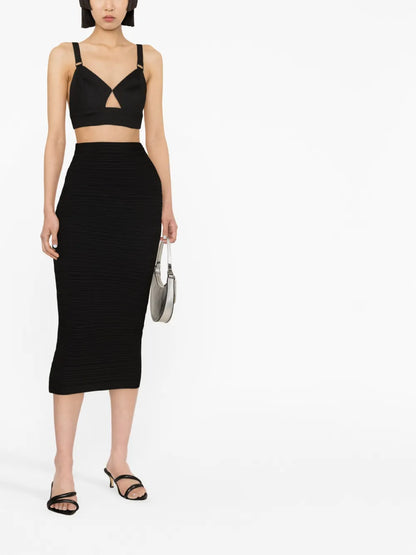 Pleated Midi Skirt