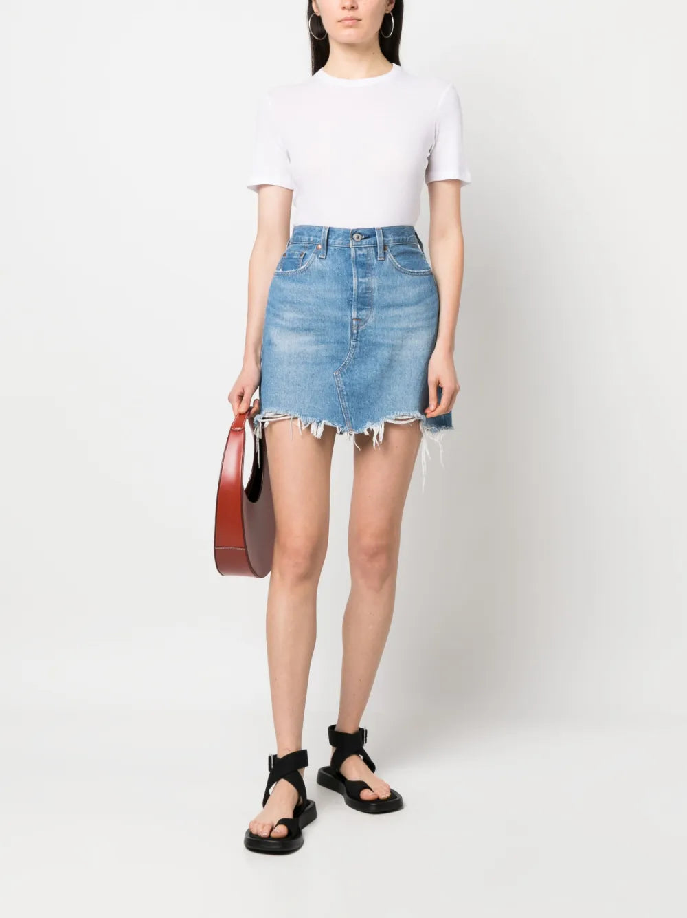 Lettuce-Hem Short-Sleeve T-Shirt