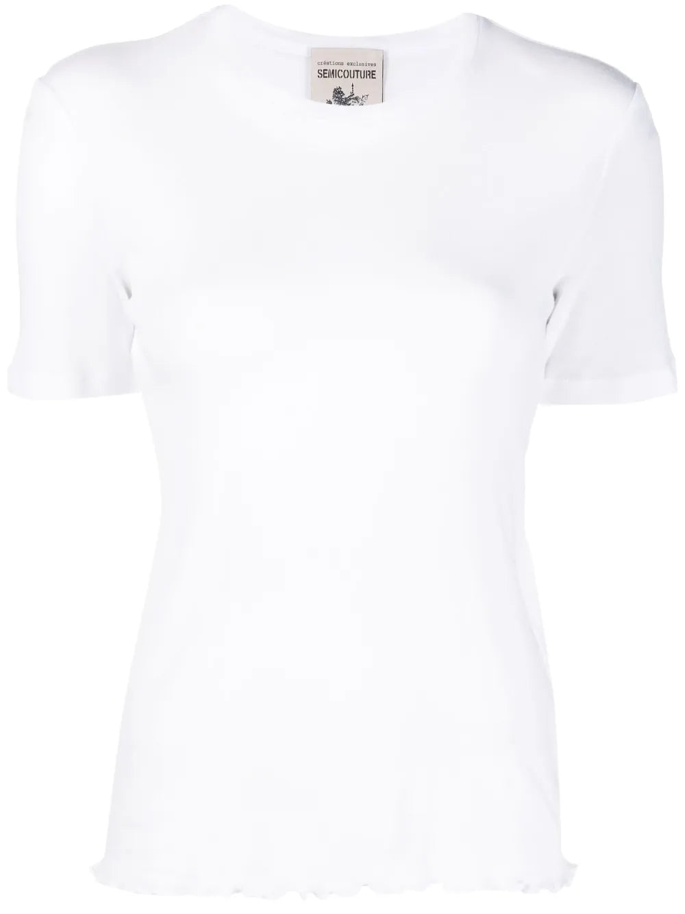 Lettuce-Hem Short-Sleeve T-Shirt