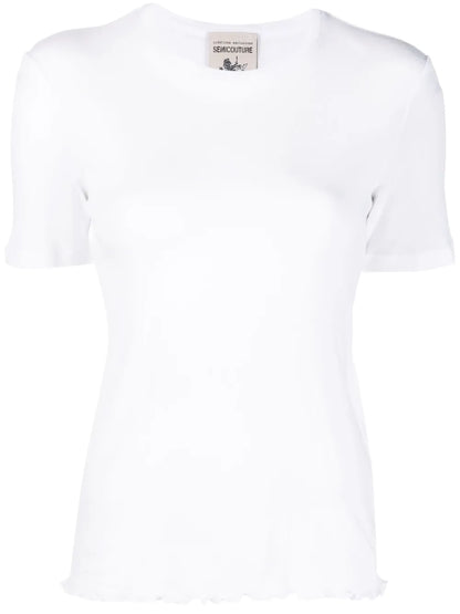 Lettuce-Hem Short-Sleeve T-Shirt