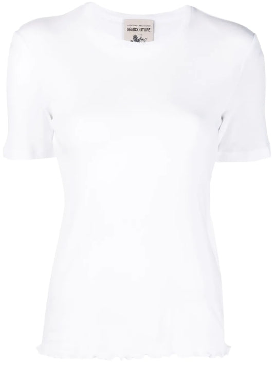 Lettuce-Hem Short-Sleeve T-Shirt