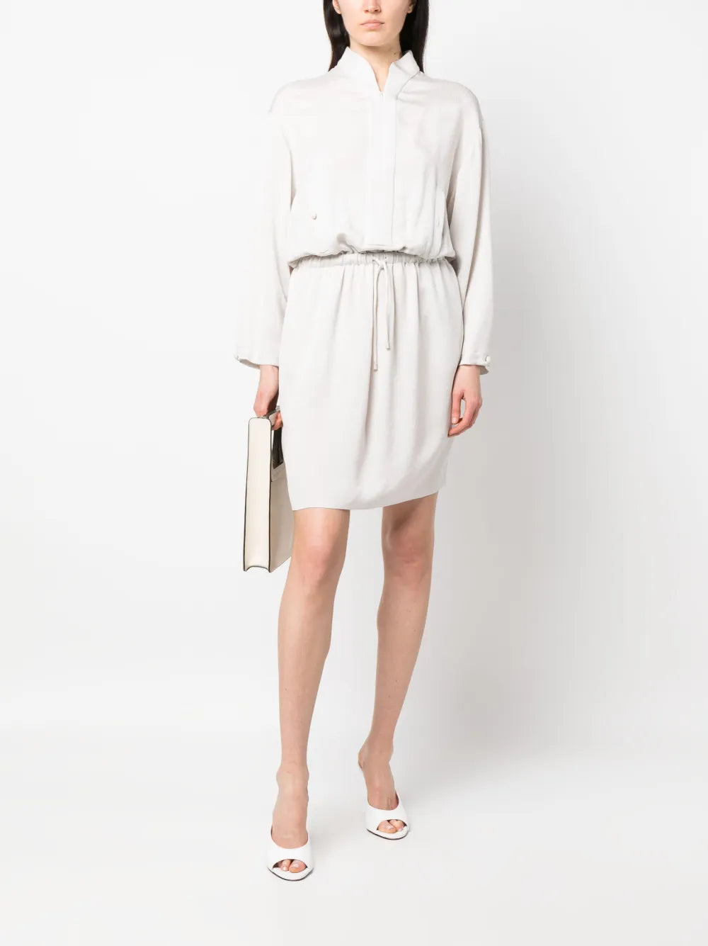 Draped Shirt Dress