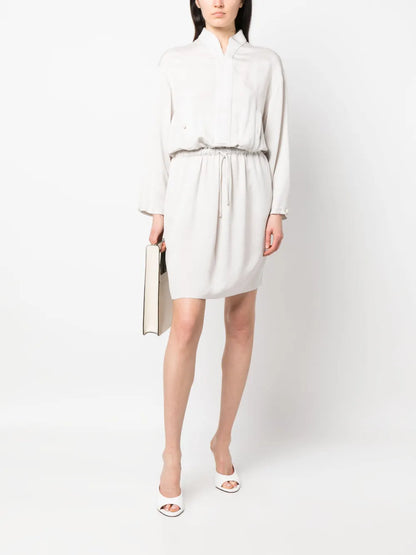 Draped Shirt Dress