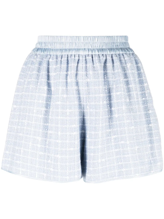 Bouclé Gathered Shorts