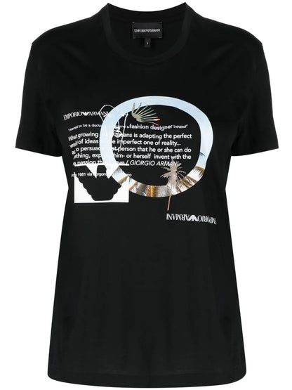 Slogan-Print Cotton T-Shirt