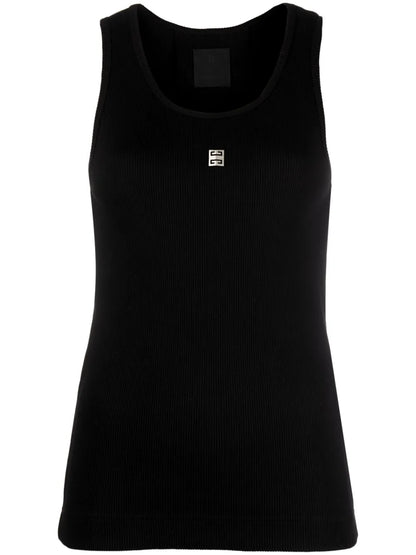 4G-Logo Plaque Sleeveless Top