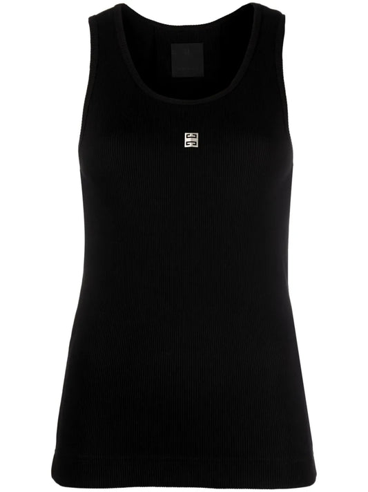 4G-Logo Plaque Sleeveless Top