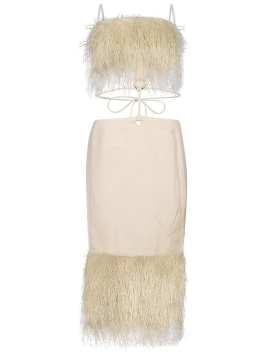 La Robe Raphia Fringed Dress