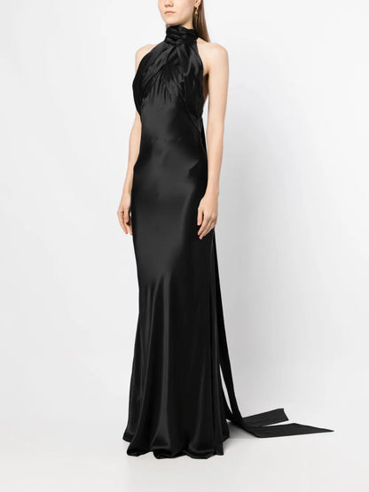 Audrey Halterneck Silk Gown