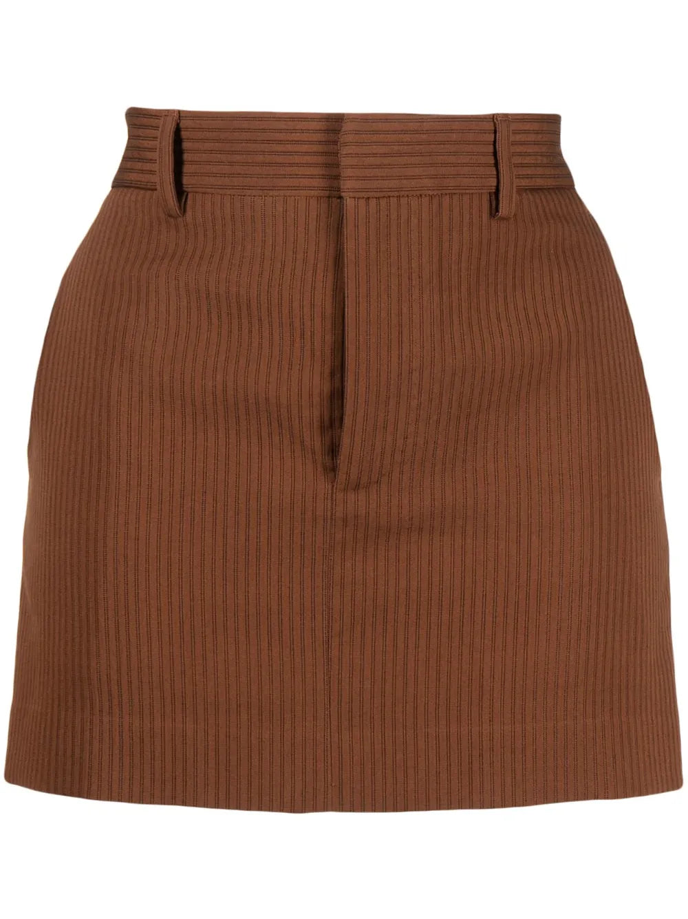 Stripe-Print Thigh-Length Skirt