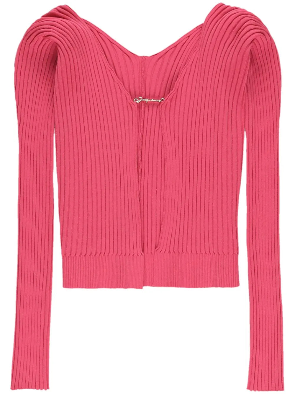 Ribbed-Knit Open-Front Cardigan