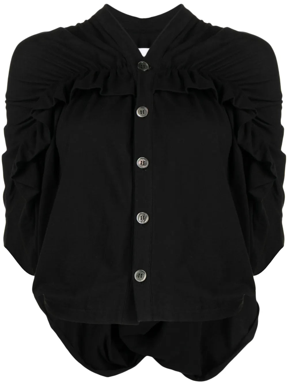 Ruffle-Trim Cotton Cardigan