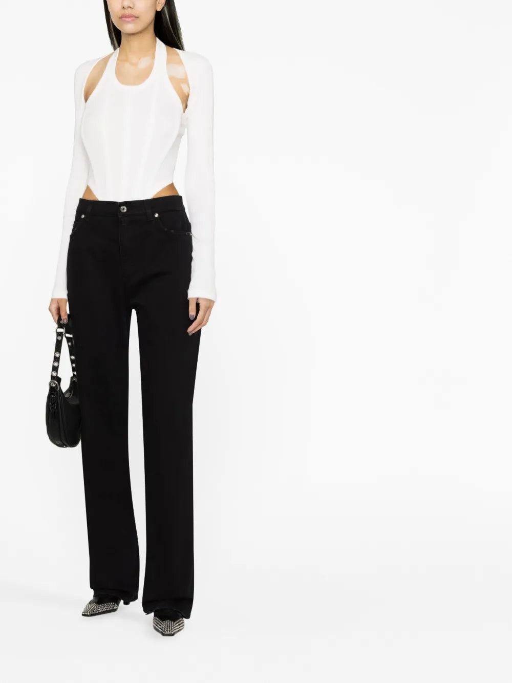 Kim Dolce&Gabbana High-Rise Drop-Crotch Boyfriend Jeans