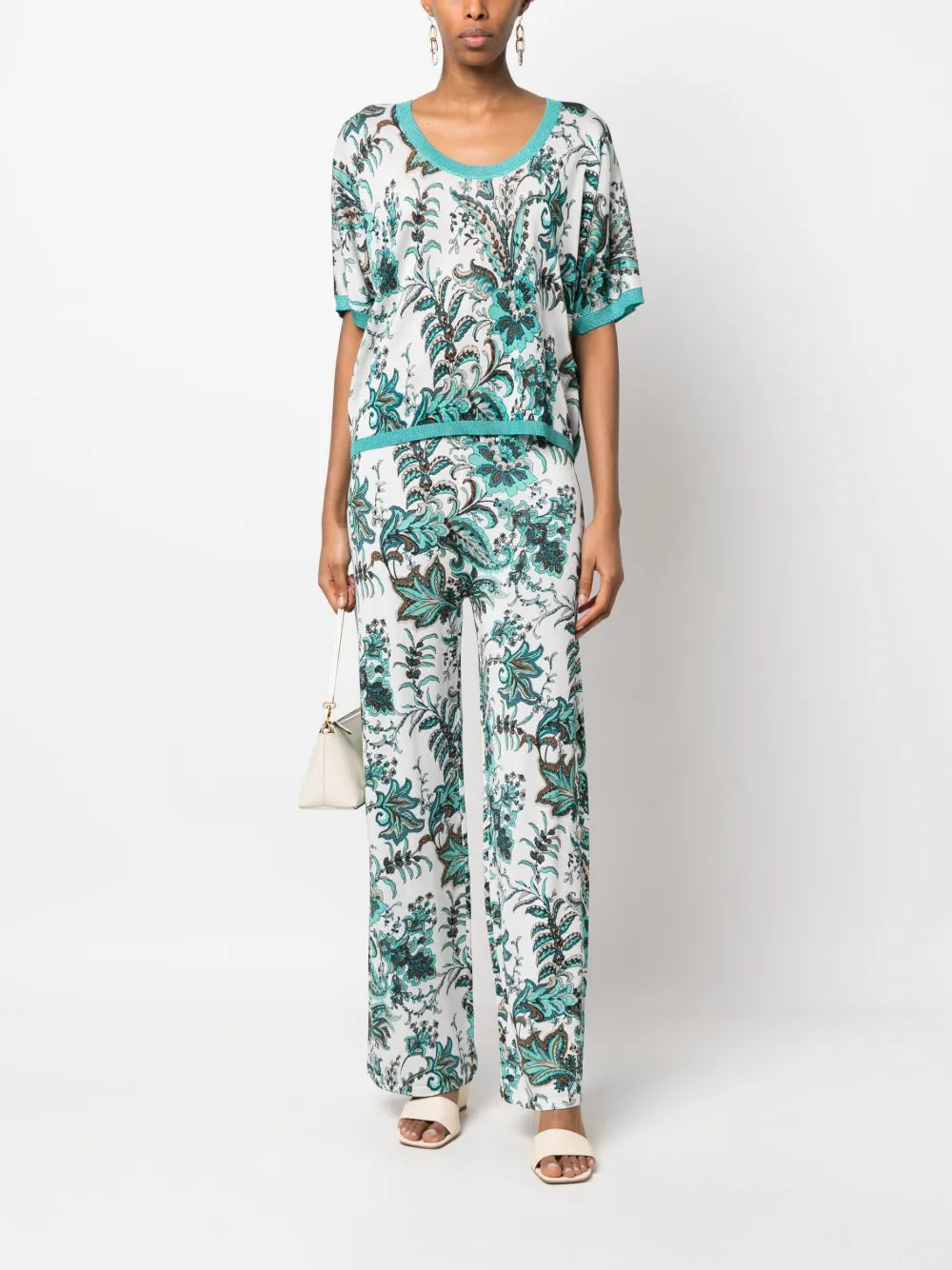 Paisley Print Fine Knit Top