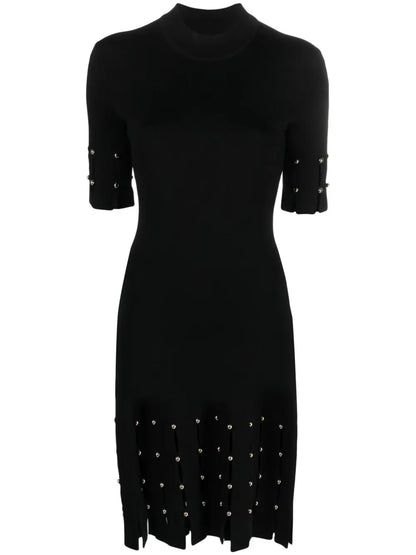 Dina Mock-Neck Knitted Dress