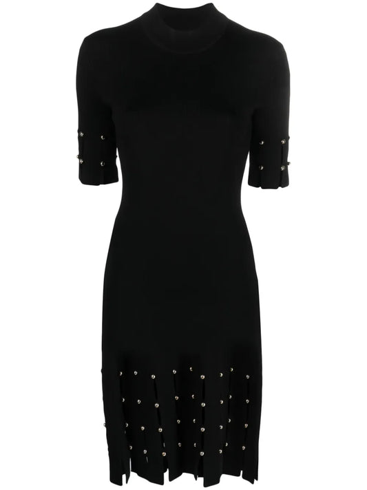 Dina Mock-Neck Knitted Dress