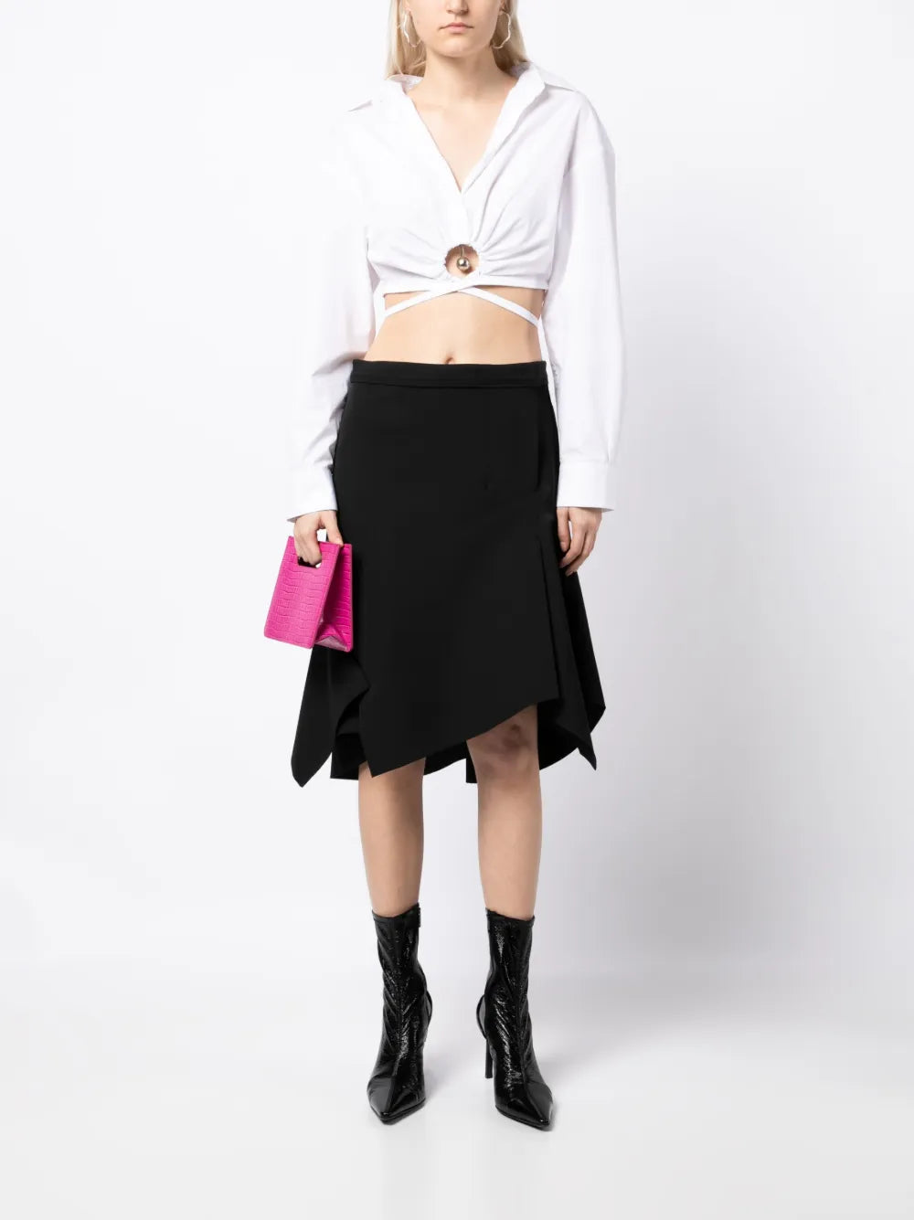 Asymmetric-Design Skirt