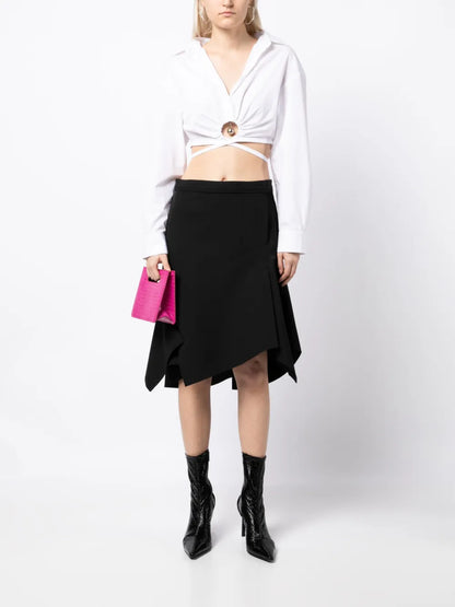 Asymmetric-Design Skirt