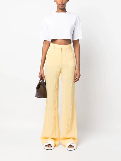 High-Waist Flared Trousers