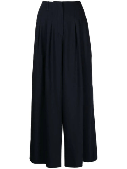 Sonia Pleated Wide-Leg Trousers