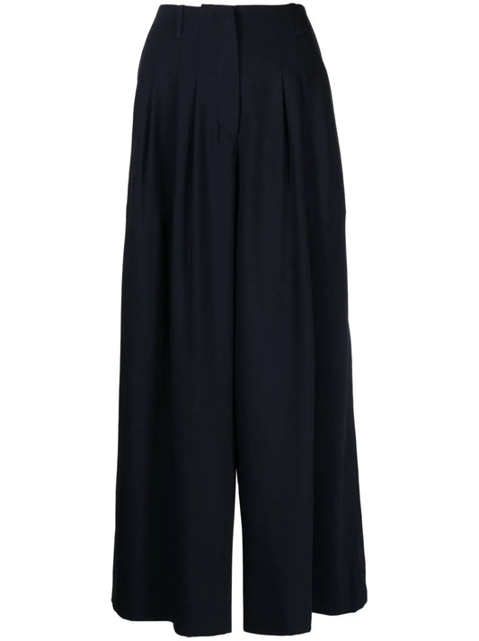 Sonia Pleated Wide-Leg Trousers