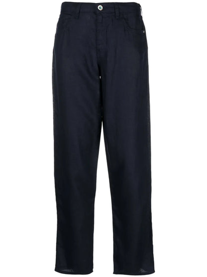 Straight-Leg Linen Trousers